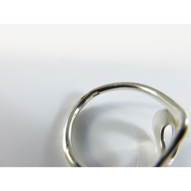 Sterling Silver Double Loop Finger Ring Size 5.5