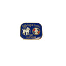 Guide Dogs Of America 1997 Partners Lapel Pin Blue & Gold Tone Rectangle 1" Union Made — Gold, Enamel — front view