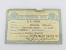 Oct 10 1927 Identification Card US Tobacco Company General Accident Insurance Card