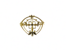 10K SM&S Art Nouveau/Edwardian Pendant Watch Pin, Openwork Floral, c.1900