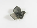 Artisan Signed Handmade Sterling Silver Leaf Pin Brooch 1 3/8 x 1 7/16 5.6gr