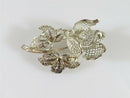Artisan Filigree Orchid Flower Brooch Sterling Silver Germany Willi Nonnenmann