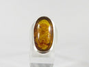 c1960 Unisex Amber Sterling Ring Size 7.75 Fischland GmbH German Made