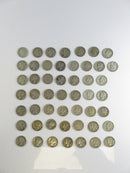 Lot of 50 Mercury Silver Dimes 90% Silver Mixed 1940s Dates Circulated Coins 90% silver coins 1940s silver dimes