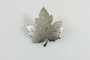 Vintage Maple Leaf Brooch Pin Nice Acid Washed Style Textured Sterling Silver