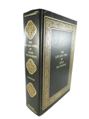 Angled view of black gilt-decorated hardcover for The Life and Times of Jesus the Messiah