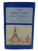 Front dust jacket of The Royal Oak Courts Martial by Leslie Gardiner, with a naval photograph and blue title panel.