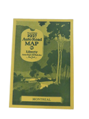Front cover of the 1927 Rand McNally Montreal Auto Road Map with Liberty Auto Dept. branding and an illustrated automobile landscape.