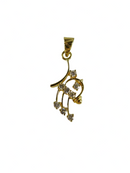 14K Gold Mid-Century Abstract Diamond Spray Pendant, ~0.26 ctw, 3 g
