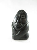 Carved Rock Man Sculpture Form in the Style of The Inuit Tribe 4 3/4 x 3"