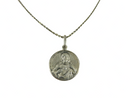 800 Silver Jesus Pendant 13 1/2" 925 Cable Chain Gori & Zucchi Italy