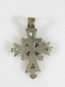 1 7/8" High Celtic Style Coptic Ethiopia Silver Cross With Chamfered Decoration
