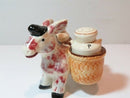 Vintage Unique Pack Mule Water Urns Hand Painted Salt Pepper Shaker Set SP89