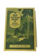 Front cover of the 1927 Rand McNally Auto Road Map for Long Island and Vicinity with Liberty Auto Dept. branding.