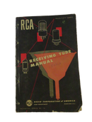 Front cover of RCA Receiving Tube Manual, Technical Series RC-16, with cross-wired spine support.