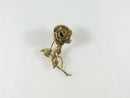 Vintage Gold Vermeil Sterling Silver Beau Flower Brooch
