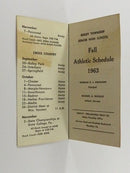 Rare 1963 Ridley Township Senior High School Athletics Schedule Card Woodlyn PA
