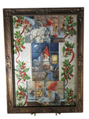 Antique 15.75 x 11.75 Framed Collage of 3 Jenny Nystrom Christmas Postcards Wrap