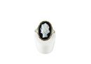 Antique 14K Gold Onyx Cameo Ring Art Nouveau Edwardian Style Size 5.5