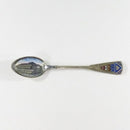 Vintage 800 Silver Spoon Hand Painted Enamel Bordeaux Grand Theatre Signed SM
