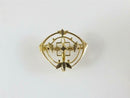 10K SM&S Art Nouveau/Edwardian Pendant Watch Pin, Openwork Floral, c.1900