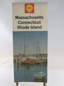 1965 Shell Map of Massachusetts, Connecticut, Rhode Island The HM Gousha Company