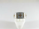 Antique WW1 Souvenir Red Cross Trench Art Letter H Inlaid Chamfered Size 10.25