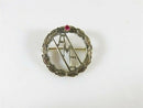 Neat Vintage AMC Sterling Silver with Synthetic Ruby Lapel Pocket Scarf Pin