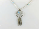 Liquid Silver Dream Weaver 18.5" Turquoise Necklace Sterling Silver