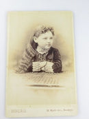Unnamed Sitter Adorable Decked Out Little Girl Douglass Brooklyn NY Antique Photo