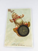 Willimantic Thread Booming Baby Flying Trade Card Rare Willimantic Linen Co