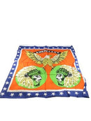 American Eagle Vintage Scarf with Bold Patriotic Border 21 Inch Square c1980