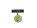 Vintage Canterbury L.K.A. Judge Badge Gold Tone Blue & White Enamel 2-Piece Moller & Young