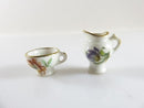Vintage Fine Porcelain Creamer & Tea Cup Miniature Made in France