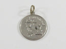 Vintage Sagittarius Brushed & Cut Sterling Silver Coin Charm