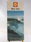 1966 Shell NY State New York Metro Road Map R.R. Donnelley & Sons Co Map Art