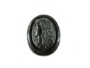 Antique Victorian Mourning Cameo Choker with Wood Frame