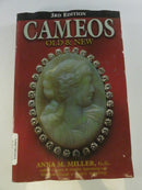 Front cover of Cameos Old & New, 3rd Edition by Anna M. Miller, showing an oval cameo surrounded by diamonds.