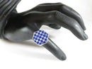 Artisan The Queen's Gambit Style Mother of Pearl Lapis Lazuli Inlaid Chess Ring