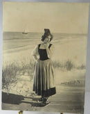 c1902 Alfred S Cambell Unusual 3 Dimensional Relief Scene Woman on the Beach