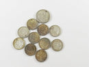 11 x WW2 Silver Netherlands Love Token Coin Charms 10 Cents & 1 x 25 Cents