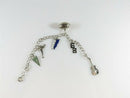 Circa 1960's Sterling Silver High School Charm Bracelet 7" TL Football, Diver,  Pennant, Guitar