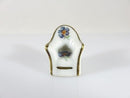 Vintage Fine Porcelain Low Back Sitting Chair Miniature Made in France