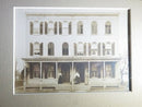 Antique 3 Story Duplex Home Photograph Fine Frame City Still Life