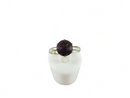 10K White Gold Solitaire Ring with Color Change Synthetic Sapphire Size 5.75