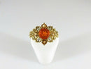 Michael Valitutti 14K Gold Ring with Orange Stone, Diamond & Yellow Accents Size 5