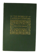 Front cover of A Roman Singer by F. Marion Crawford in dark green decorative cloth