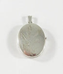 European Style Vintage Photo Locket Keepsake Floral Design Engraved PR in 835 Si