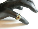 Georgian 14K Yellow Gold Garnet and Seed Pearl Cluster Ring Size 5.5