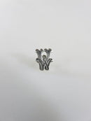Letter W Ring Insert for Signet Monogram Rings Hardstone Ring 7.89mm